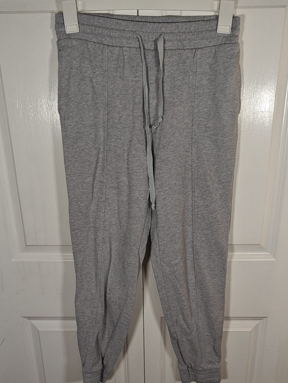 American Eagle Womens Light Gray Seam Detail Drawstring Joggers Small